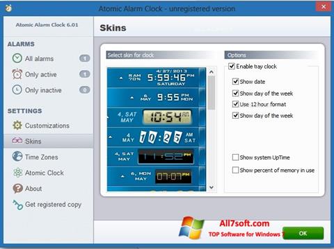 স্ক্রিনশট Atomic Alarm Clock Windows 7