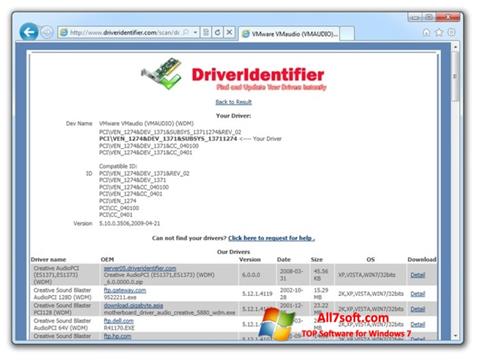 স্ক্রিনশট Driver Identifier Windows 7