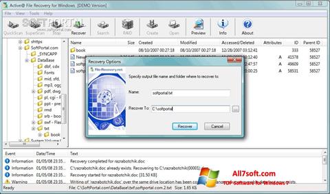 স্ক্রিনশট Active File Recovery Windows 7