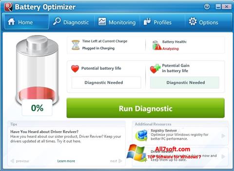 স্ক্রিনশট Battery Optimizer Windows 7