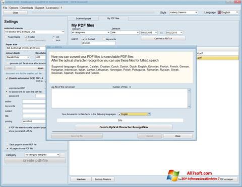 স্ক্রিনশট Scan2PDF Windows 7