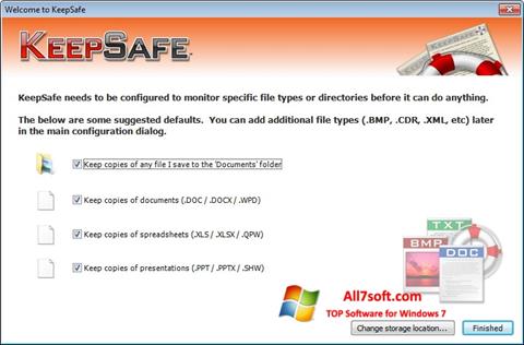 স্ক্রিনশট KeepSafe Windows 7