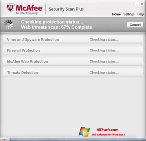 স্ক্রিনশট McAfee Security Scan Plus Windows 7