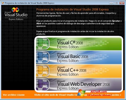 স্ক্রিনশট Microsoft Visual Studio Windows 7