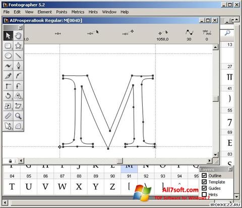 স্ক্রিনশট Fontographer Windows 7