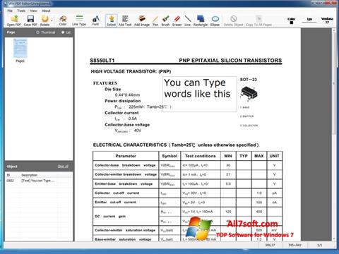 স্ক্রিনশট PDF Editor Windows 7