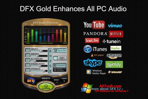 স্ক্রিনশট DFX Audio Enhancer Windows 7
