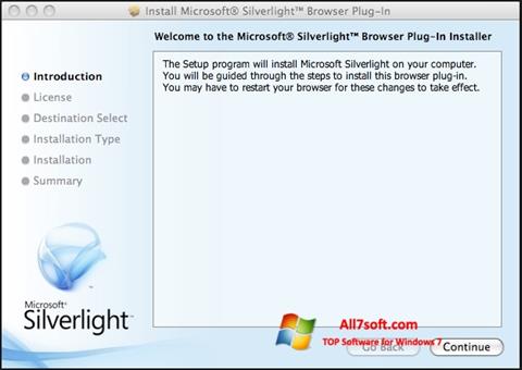 স্ক্রিনশট Microsoft Silverlight Windows 7