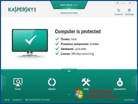 স্ক্রিনশট Kaspersky AntiVirus Windows 7