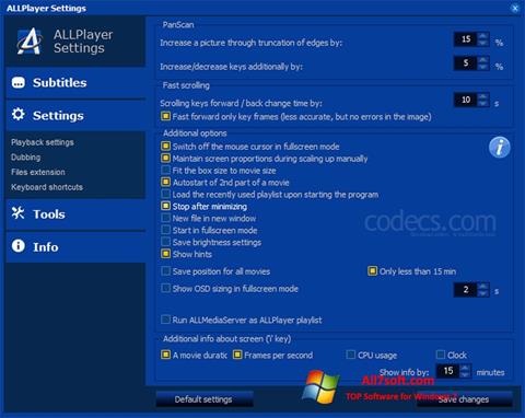 স্ক্রিনশট ALLPlayer Windows 7