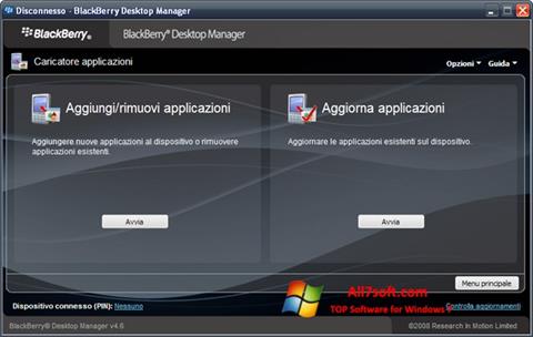 স্ক্রিনশট BlackBerry Desktop Manager Windows 7