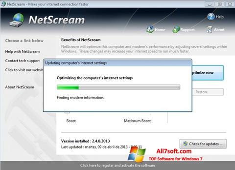 স্ক্রিনশট NetScream Windows 7