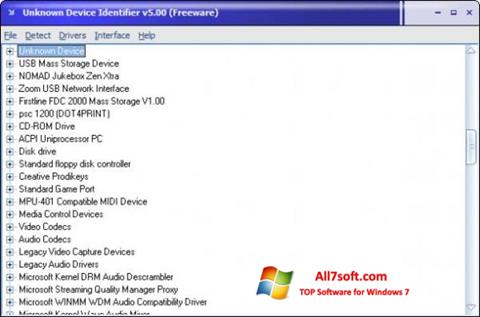 স্ক্রিনশট Unknown Device Identifier Windows 7