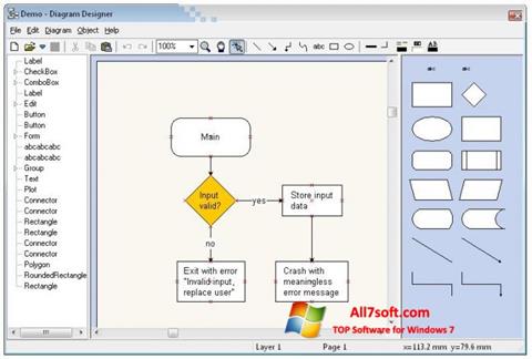 স্ক্রিনশট Diagram Designer Windows 7