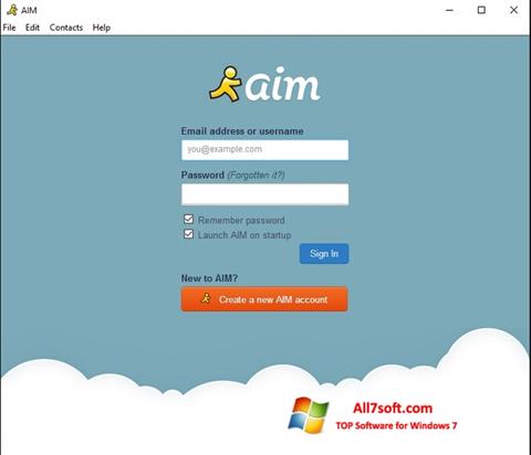 স্ক্রিনশট AOL Instant Messenger Windows 7