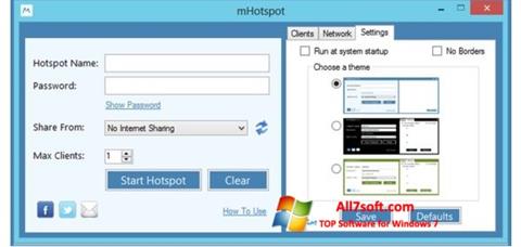 স্ক্রিনশট mHotspot Windows 7