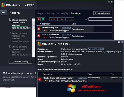 স্ক্রিনশট AVG AntiVirus Free Windows 7