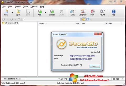স্ক্রিনশট PowerISO Windows 7