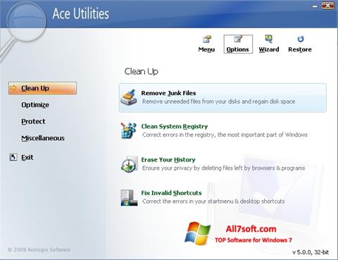 স্ক্রিনশট Ace Utilities Windows 7