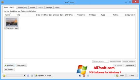 স্ক্রিনশট XnConvert Windows 7