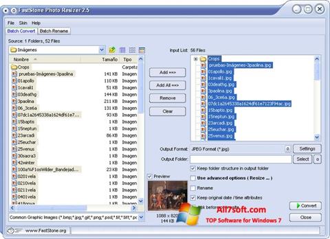 স্ক্রিনশট FastStone Photo Resizer Windows 7