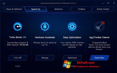 স্ক্রিনশট Advanced SystemCare Ultimate Windows 7