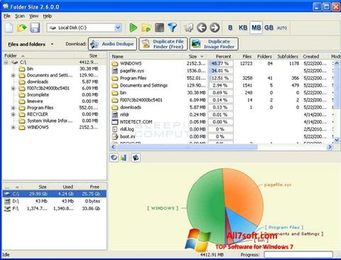 স্ক্রিনশট Folder Size Windows 7