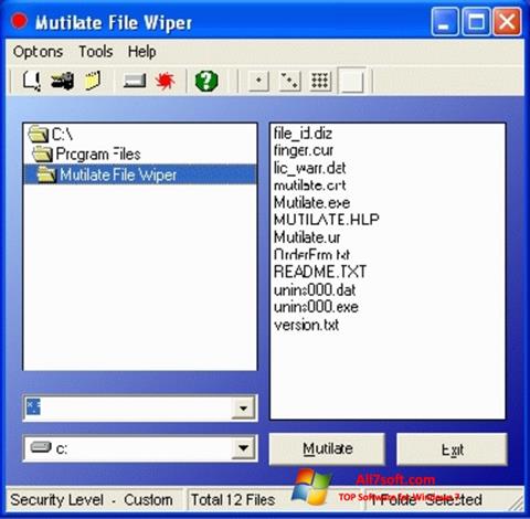স্ক্রিনশট Free File Wiper Windows 7