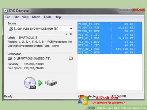 স্ক্রিনশট DVD Decrypter Windows 7