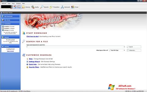 স্ক্রিনশট Shareaza Windows 7
