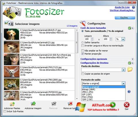 স্ক্রিনশট Fotosizer Windows 7