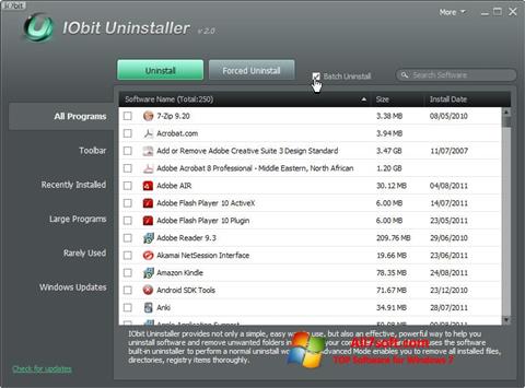 স্ক্রিনশট IObit Uninstaller Windows 7