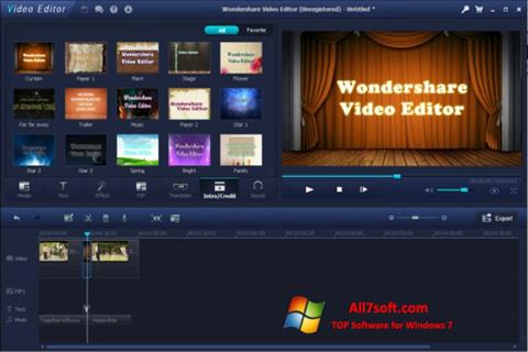 স্ক্রিনশট Wondershare Video Editor Windows 7