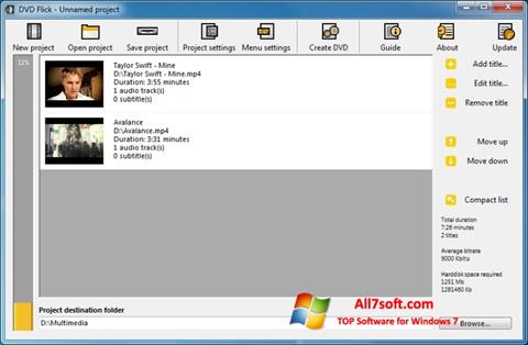 স্ক্রিনশট DVD Flick Windows 7