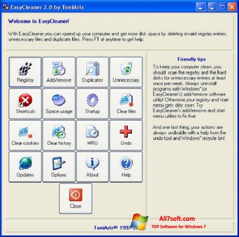 স্ক্রিনশট EasyCleaner Windows 7