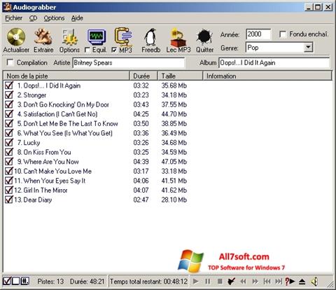 স্ক্রিনশট Audiograbber Windows 7