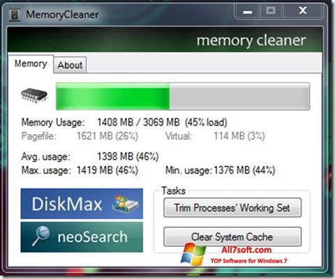 স্ক্রিনশট Memory Cleaner Windows 7