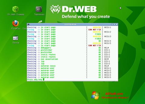 স্ক্রিনশট Dr.Web LiveCD Windows 7