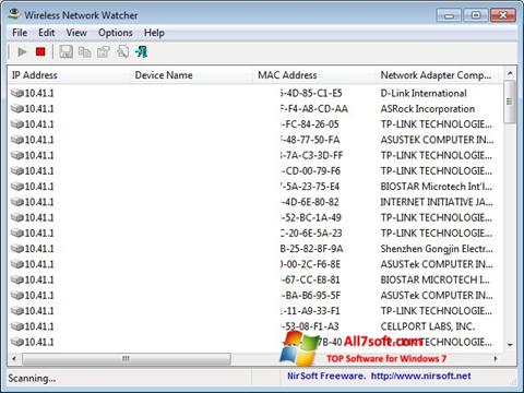 স্ক্রিনশট Wireless Network Watcher Windows 7