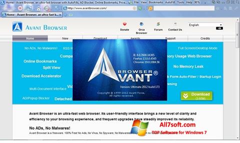স্ক্রিনশট Avant Browser Windows 7