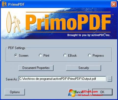 স্ক্রিনশট PrimoPDF Windows 7