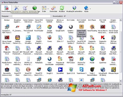 স্ক্রিনশট Revo Uninstaller Windows 7
