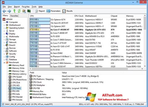স্ক্রিনশট AIDA32 Windows 7