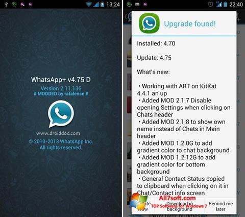 স্ক্রিনশট WhatsApp Plus Windows 7