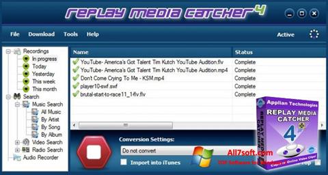 স্ক্রিনশট Replay Media Catcher Windows 7