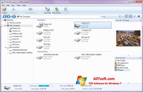 স্ক্রিনশট RS File Recovery Windows 7