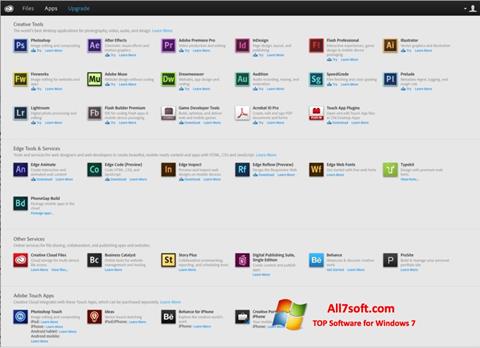 স্ক্রিনশট Adobe Creative Cloud Windows 7