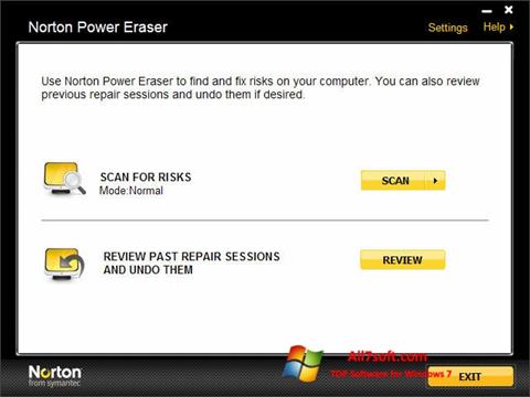 স্ক্রিনশট Norton Power Eraser Windows 7
