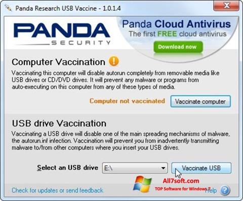 স্ক্রিনশট Panda USB Vaccine Windows 7