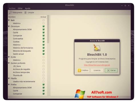 স্ক্রিনশট BleachBit Windows 7